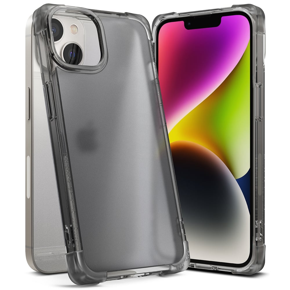 Ringke Fusion Bumper Back Cover Πλαστικό / Σιλικόνης Σετ με Τζαμάκι Γκρι (iPhone 14 Plus)