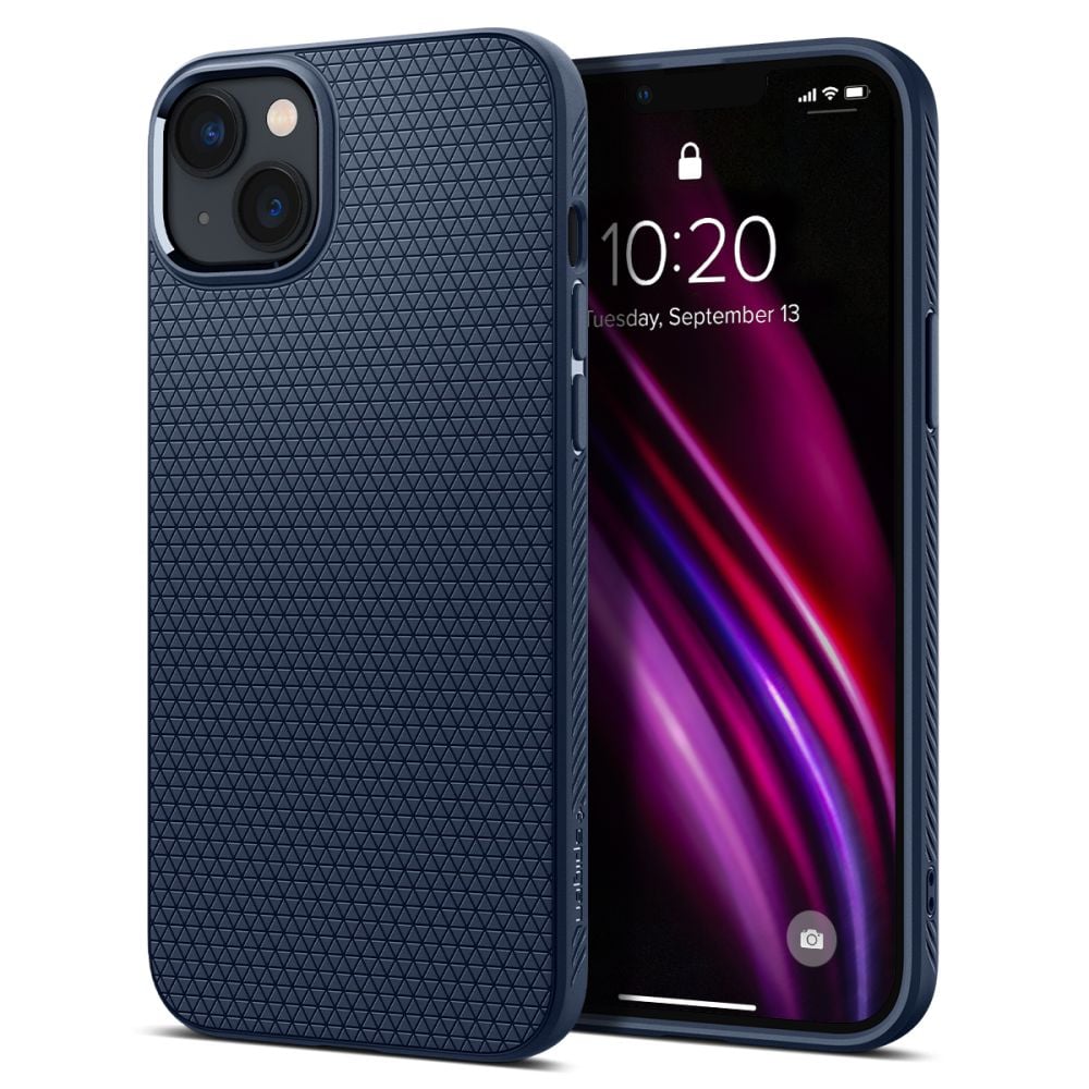 Spigen Liquid Air Back Cover Σιλικόνης Navy Μπλε (iPhone 14 Plus)