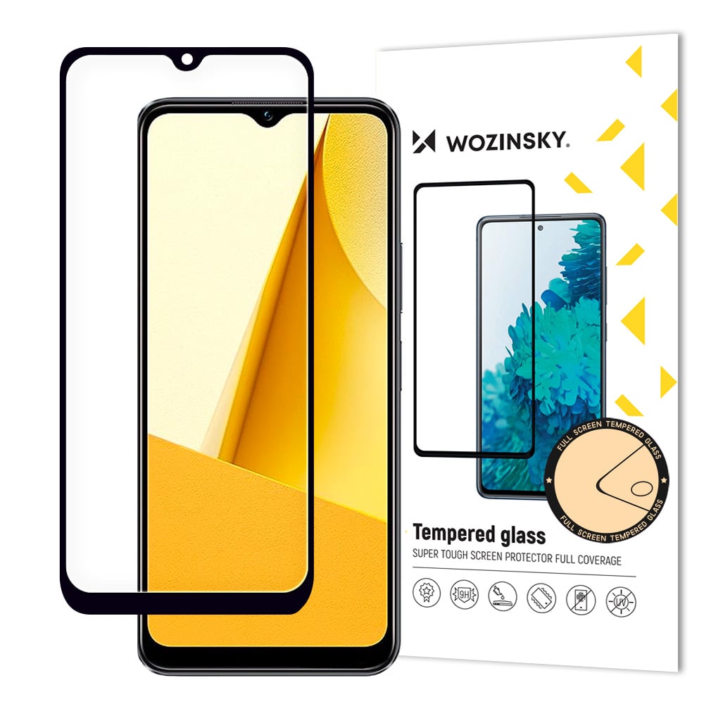 Wozinsky Full Glue Full Face Tempered Glass Μαύρο (Vivo Y16, Y02s)