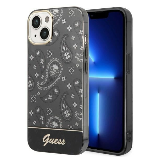 Guess Back Cover Σιλικόνης Μαύρο (iPhone 14 Plus)