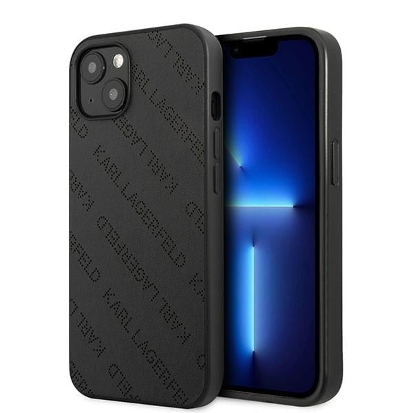 Karl Lagerfeld Perforated Allover Back Cover Πλαστικό Μαύρο (iPhone 13 mini)