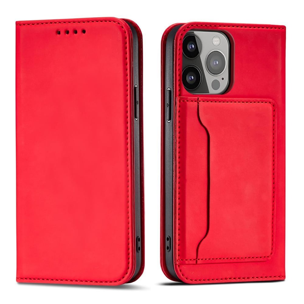 Hurtel Magnet Card Book Δερματίνης Κόκκινο (Galaxy S23+)