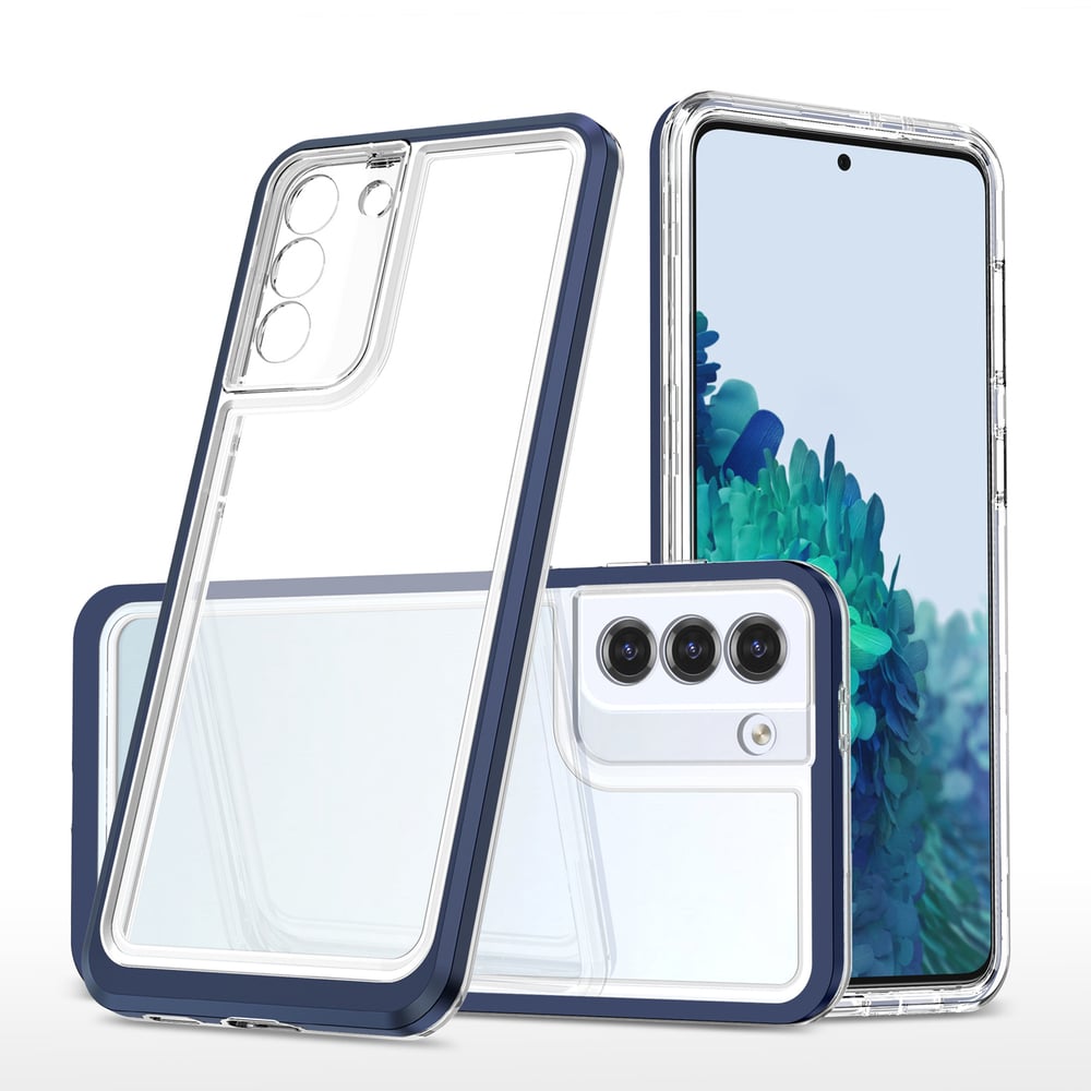 Hurtel 3in1 Back Cover Σιλικόνης 1.1mm Διάφανο/Μπλε (Galaxy S23)