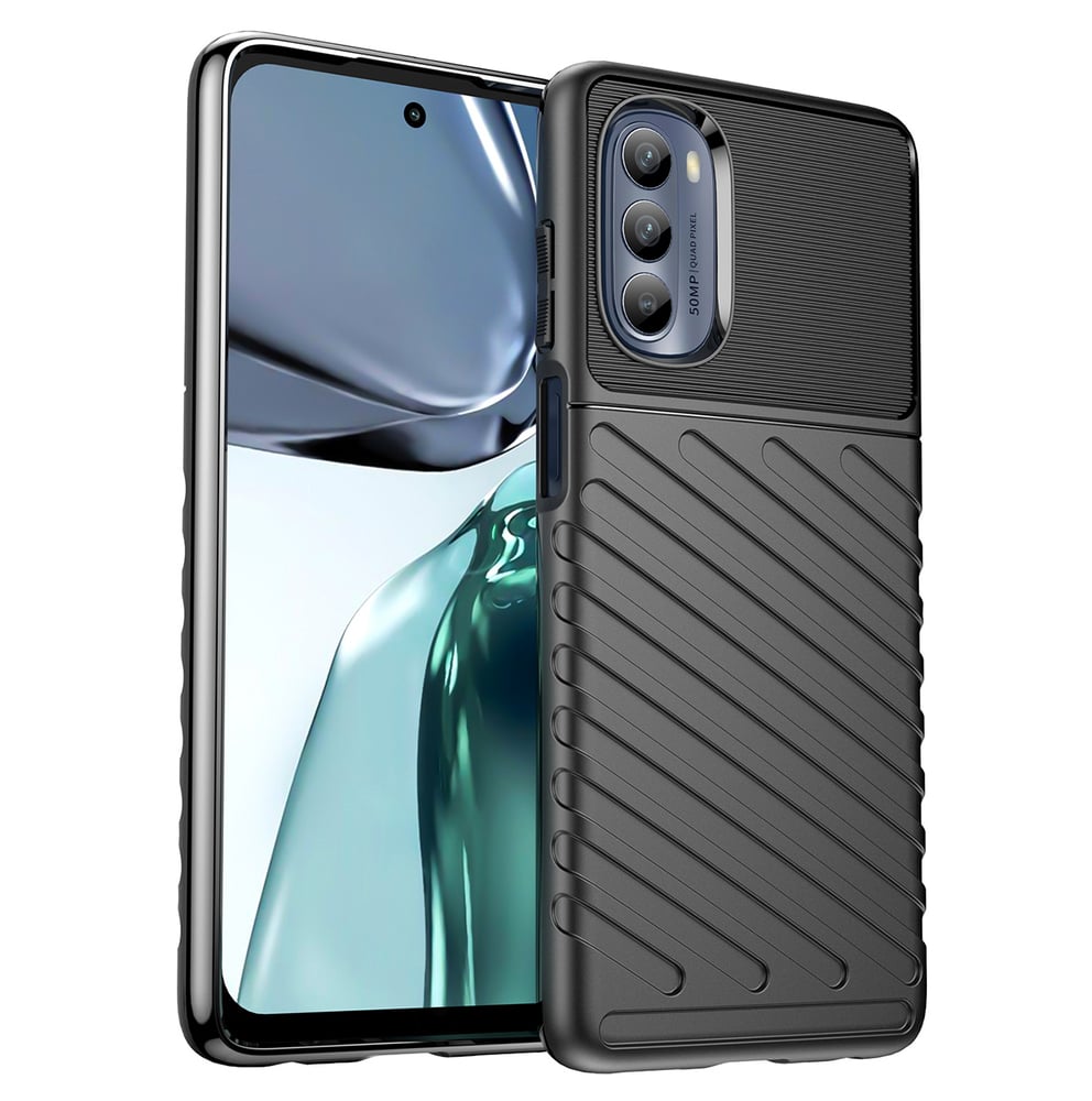 Hurtel Thunder Back Cover Σιλικόνης Μαύρο (Moto G62 5G)