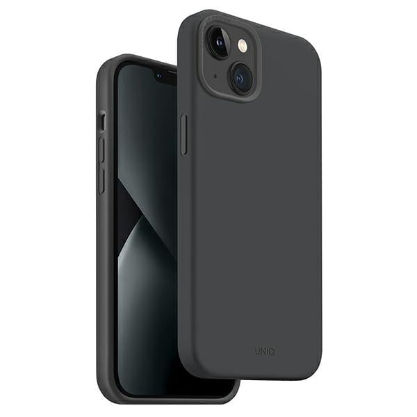 Uniq Lino Hue Magclick Back Cover Σιλικόνης Charcoal Grey (iPhone 14 Plus)