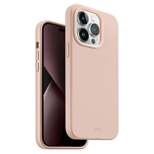 Uniq Lino Hue Magclick Back Cover Σιλικόνης Blush Pink (iPhone 14 Pro Max)