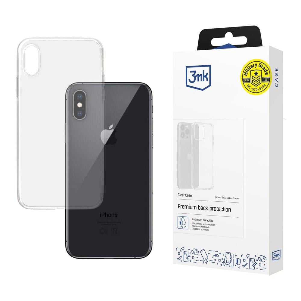 3MK Clear Case Back Cover Σιλικόνης Διάφανο (iPhone X / Xs)