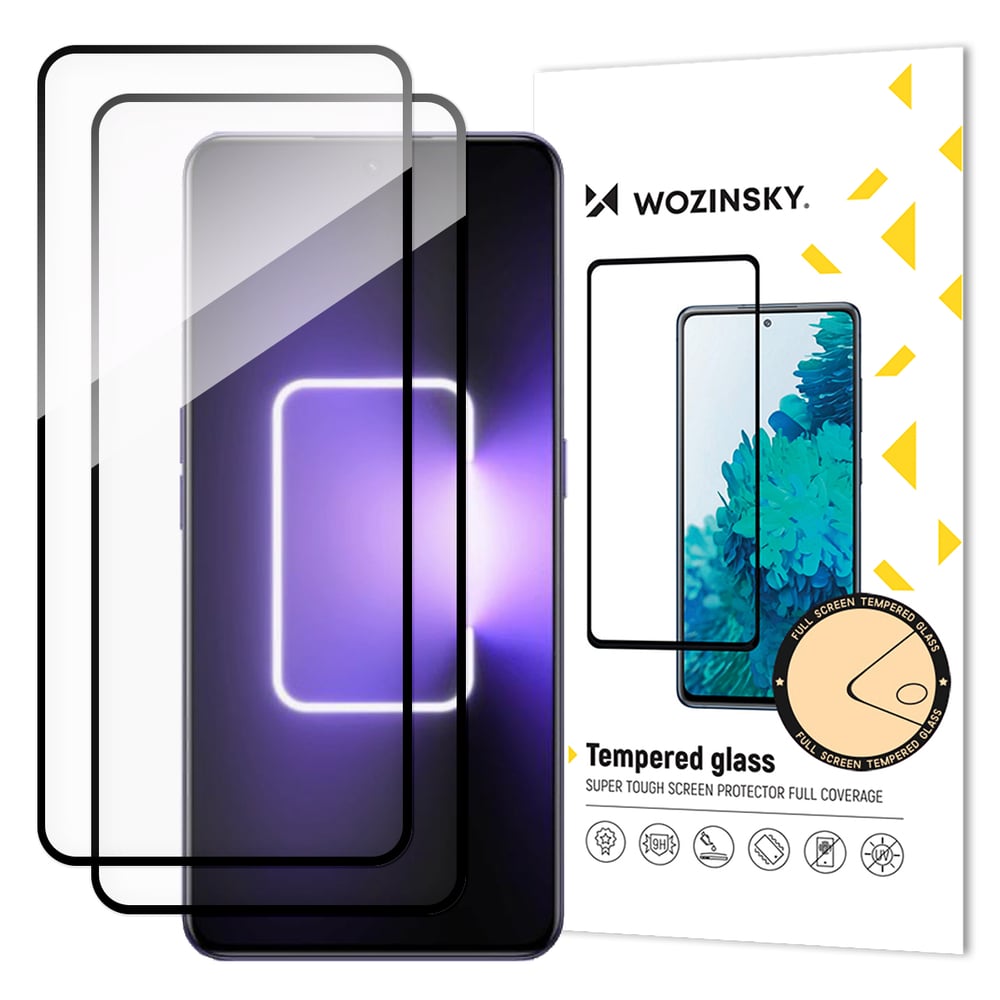 Wozinsky Full Glue Full Face Tempered Glass 2τμχ Μαύρο (Realme Gt Neo 5, Gt3)