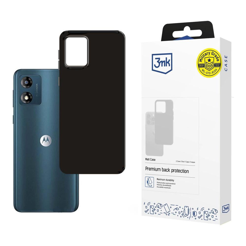 3MK Matt Back Cover Σιλικόνης 1.2mm Μαύρο (Moto E13)
