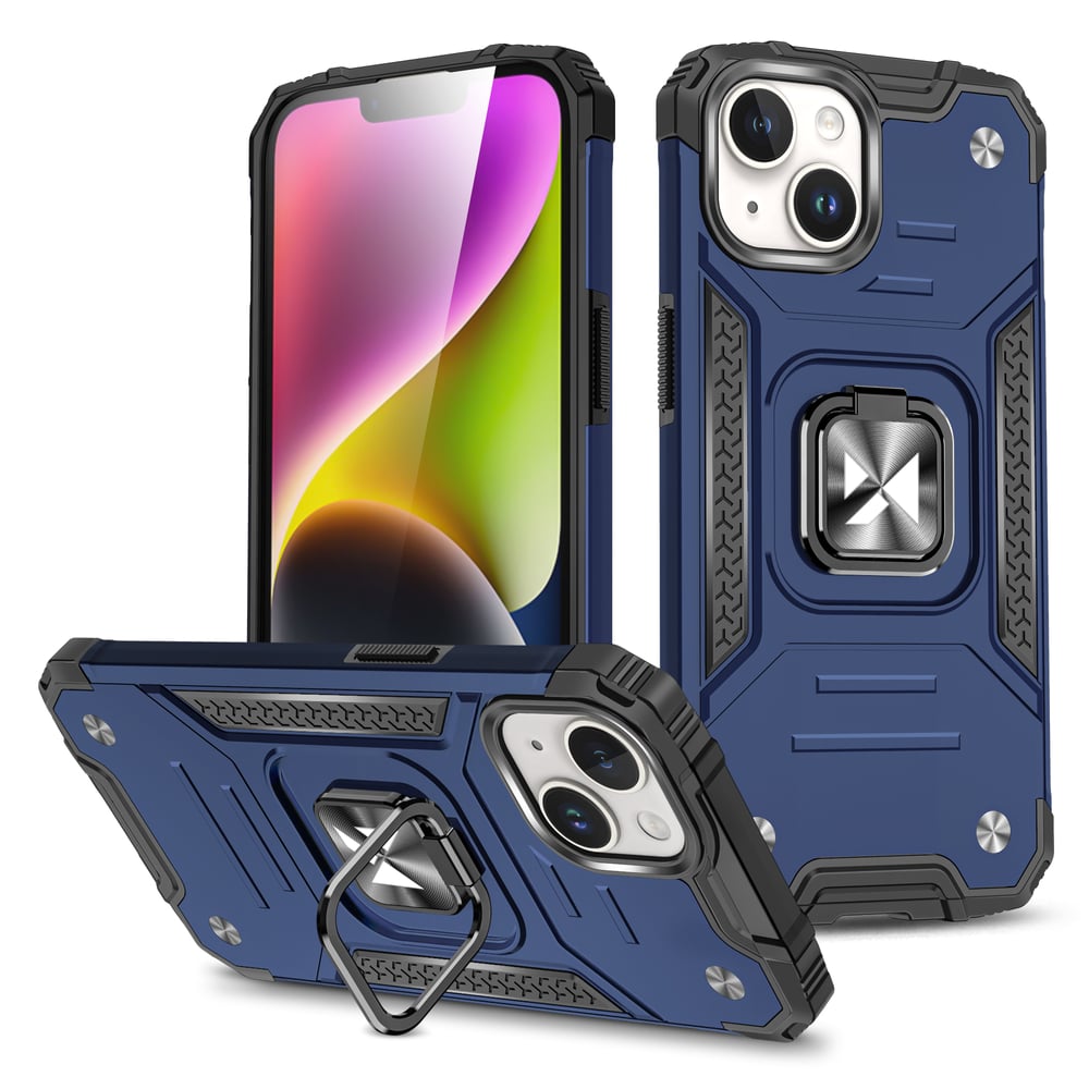 Wozinsky Ring Armor Back Cover Πλαστικό / Σιλικόνης Μπλε (iPhone 15 Plus)