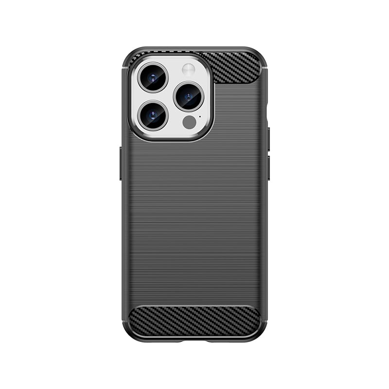 Carbon Back Cover Μεταλλικό Μαύρο (iPhone 15 Pro)