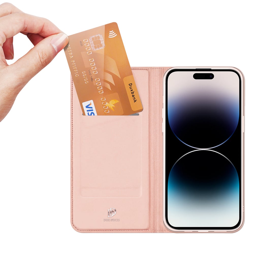 Dux Ducis Skin Pro Book Δερματίνης Ροζ (iPhone 15 Pro)
