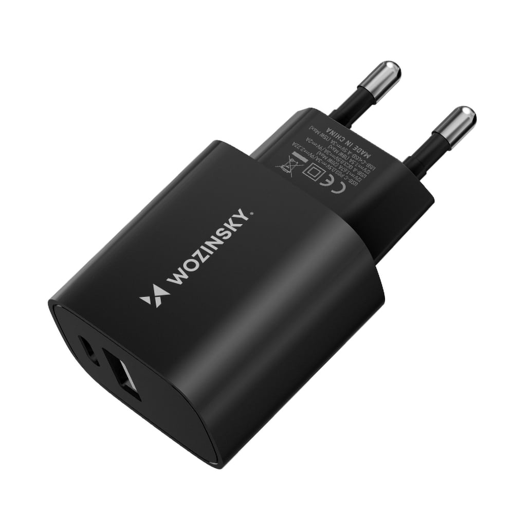 Wozinsky Φορτιστής Χωρίς Καλώδιο 20W Power Delivery / Quick Charge 2.0 Μαύρος (WGWCB)