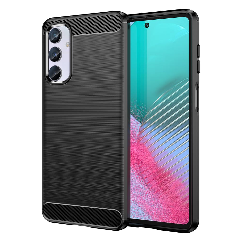 Hurtel Carbon Back Cover Σιλικόνης Μαύρο (Samsung Galaxy M54)