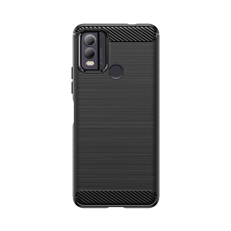 Hurtel Carbon Back Cover Σιλικόνης Μαύρο (Nokia C22)