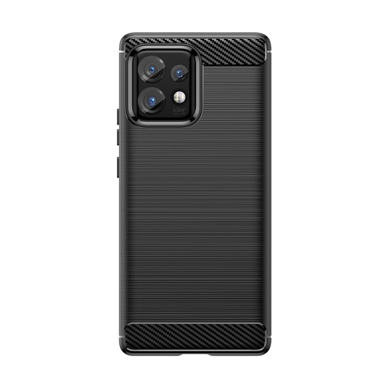 Hurtel Carbon Back Cover Σιλικόνης Μαύρο (Motorola Edge 40 Pro)