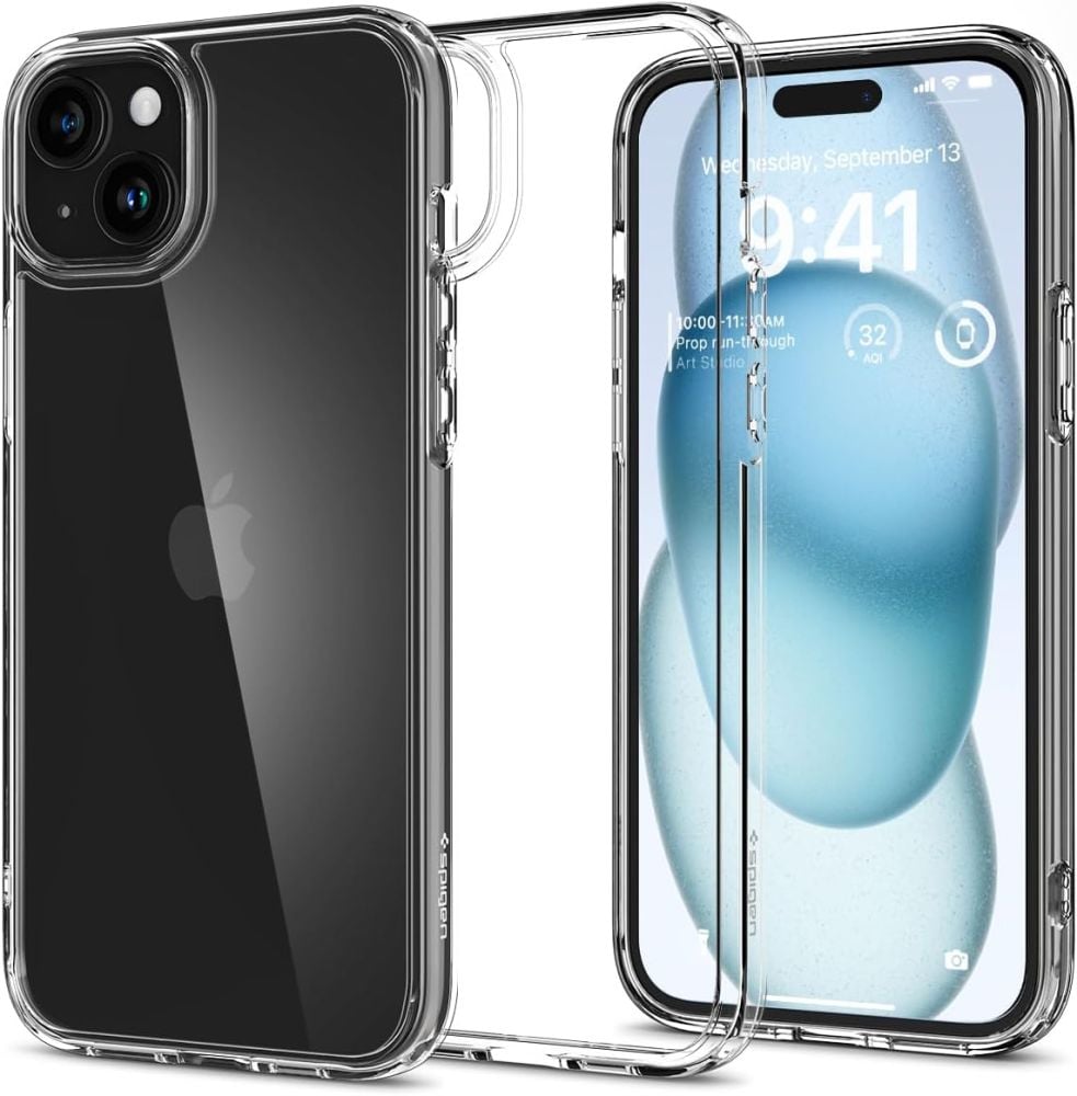 Spigen Ultra Hybrid Back Cover Πλαστικό 2mm Crystal Clear (iPhone 15)