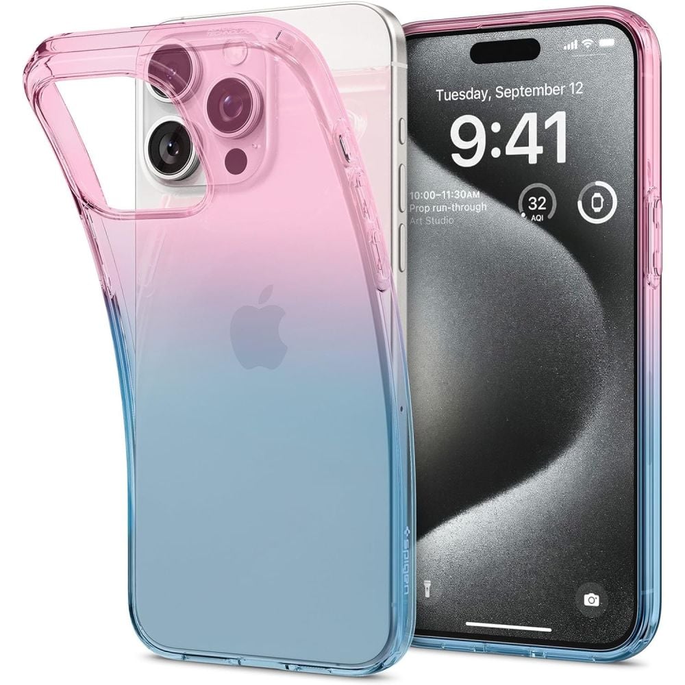 Spigen Liquid Crystal Back Cover Σιλικόνης Gradation Pink (iPhone 15 Pro)