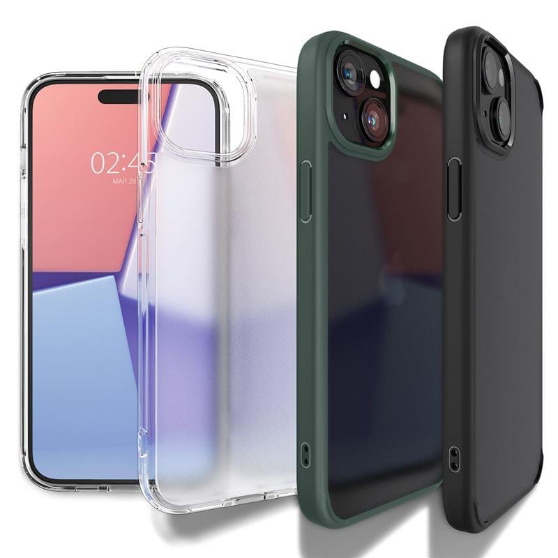 Spigen Ultra Hybrid Back Cover Πλαστικό 2mm Frost Black (iPhone 15 Plus)