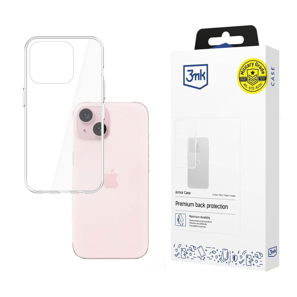 3MK Armor Back Cover Μεταλλικό 1.5mm Διάφανο (iPhone 15)