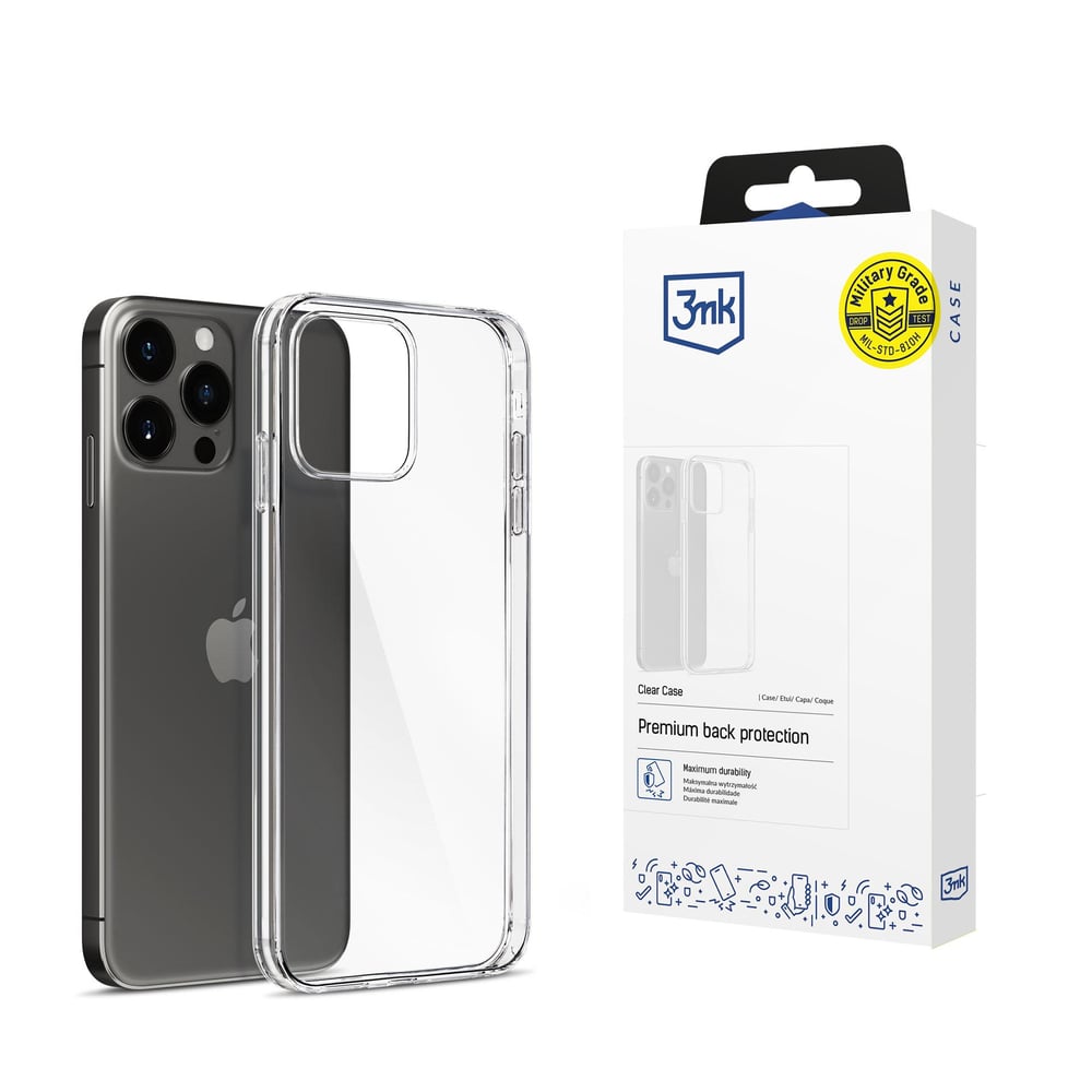 3MK 6.7" Back Cover Πλαστικό / Σιλικόνης 1.2mm Διάφανο (iPhone 15 Pro Max)