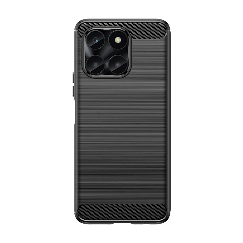 Hurtel Carbon Back Cover Σιλικόνης Μαύρο (Honor X6a)