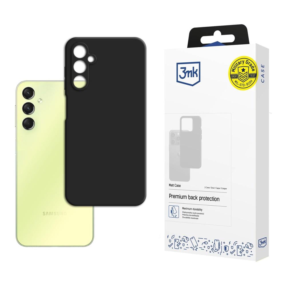 3MK Matt Back Cover Μεταλλικό Μαύρο (Samsung Galaxy A25 5G)