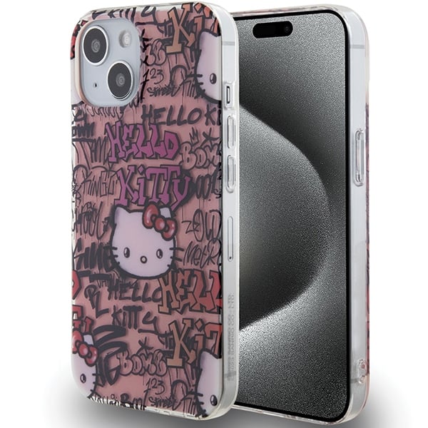 Hello Kitty Back Cover Πλαστικό Ροζ (iPhone 15)