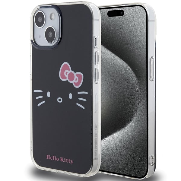 Hello Kitty Back Cover Πλαστικό Μαύρο (iPhone 15)