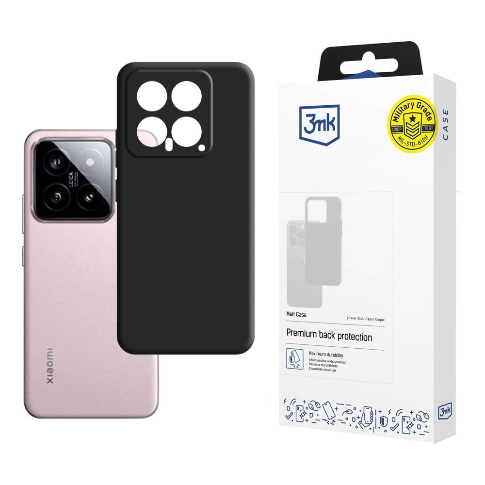 3MK 14 Back Cover Σιλικόνης Μαύρο (Xiaomi 14)