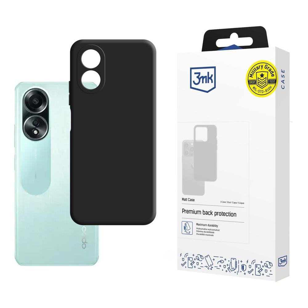3MK 4g Back Cover Σιλικόνης Μαύρο (Oppo A58 4G)