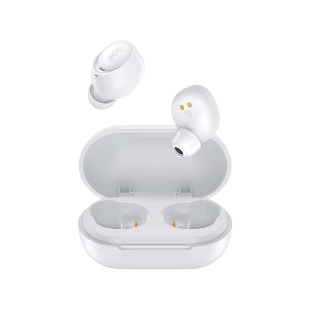QCY Arcbuds Lite T27 Bluetooth Handsfree Ακουστικά με Αντοχή στον Ιδρώτα και Θήκη Φόρτισης Λευκά