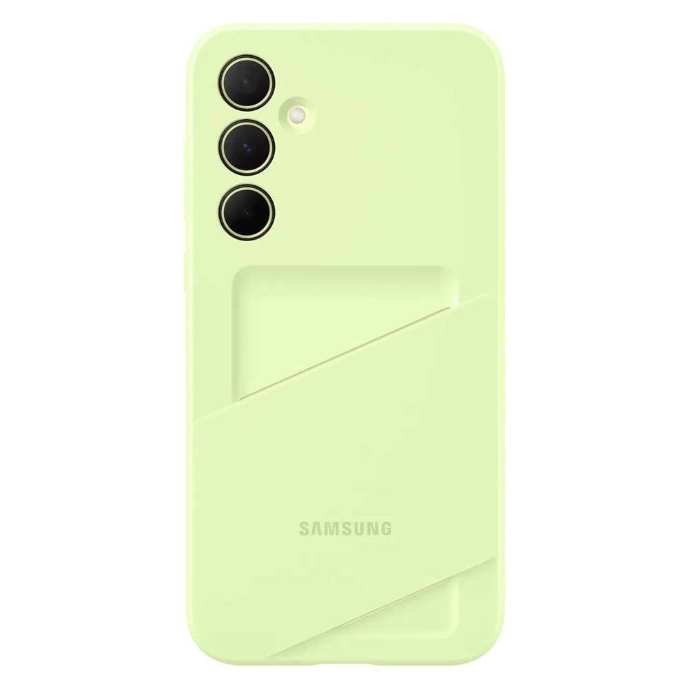 Samsung Back Cover Σιλικόνης με Υποδοχή για Κάρτες Πράσινο (Galaxy A35)