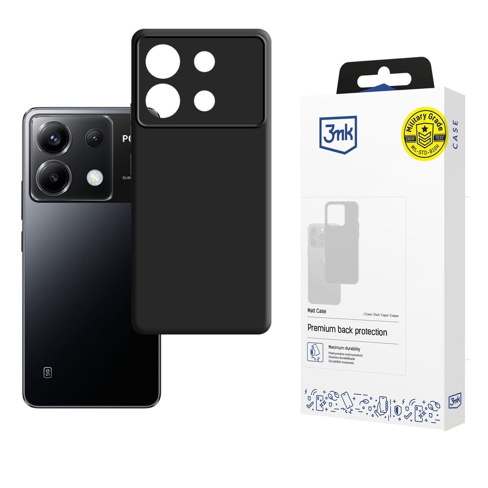 3MK Matt Back Cover Σιλικόνης Μαύρο (Redmi Note 13 Pro 5G / Poco X6)