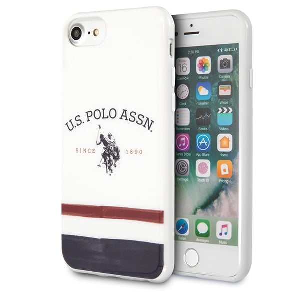 U.S. Polo Assn. Tricolore Cover Back Cover Σιλικόνης Λευκό (iPhone SE 2022/2020)