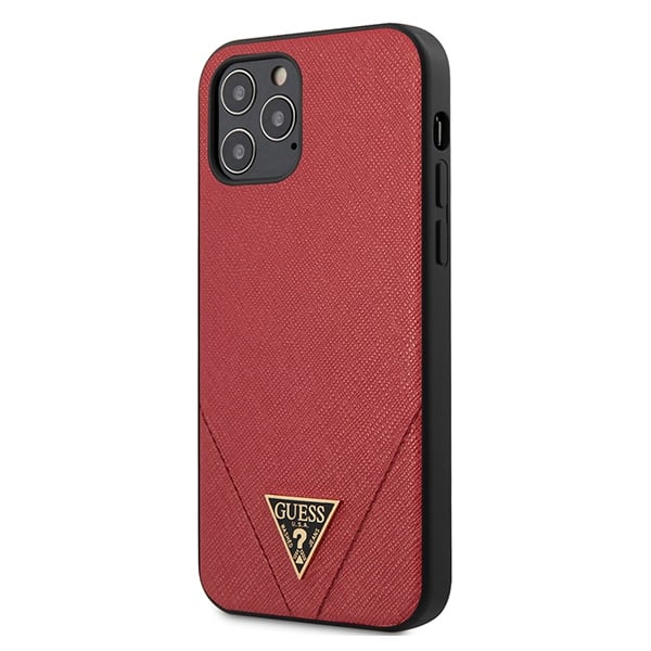 Guess Saffiano Back Cover Πλαστικό Κόκκινο (iPhone 12 Pro Max)