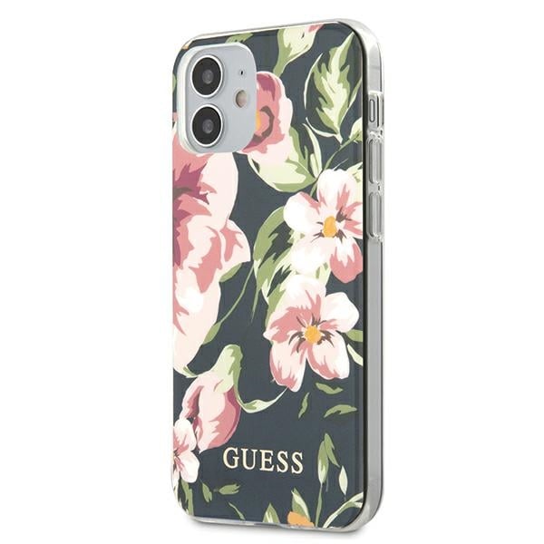 Guess Flower Collection Back Cover Πλαστικό Πολύχρωμο (iPhone 12 mini)