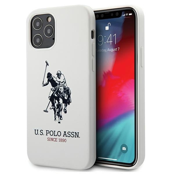 U.S. Polo Assn. Silicone Collection Back Cover Σιλικόνης Λευκό (iPhone 12 / 12 Pro)