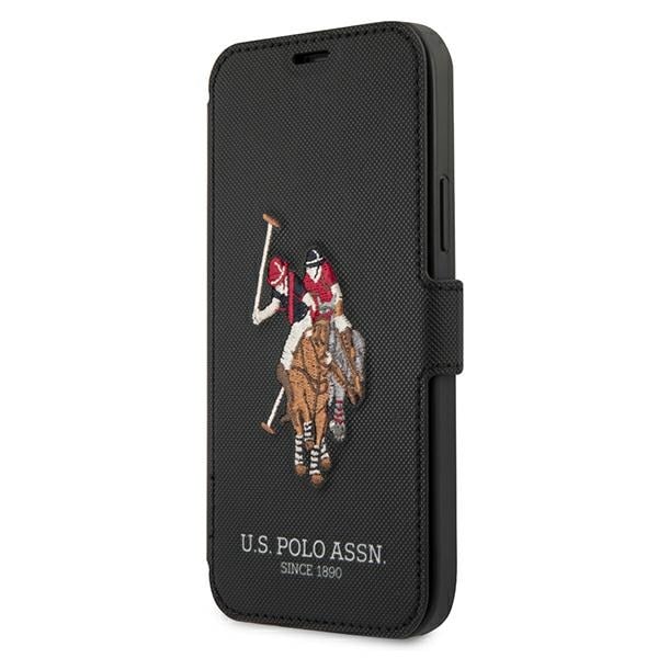 U.S. Polo Assn. Embroidery Book Δερματίνης Μαύρο (iPhone 12 mini)