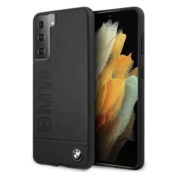 BMW Leather Hot Stamp Back Cover Πλαστικό Μαύρο (Galaxy S21+ 5G)