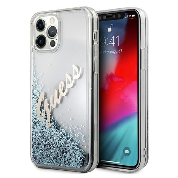 Guess Glitter Vintage Script Back Cover Σιλικόνης Πολύχρωμο (iPhone 12 Pro Max)