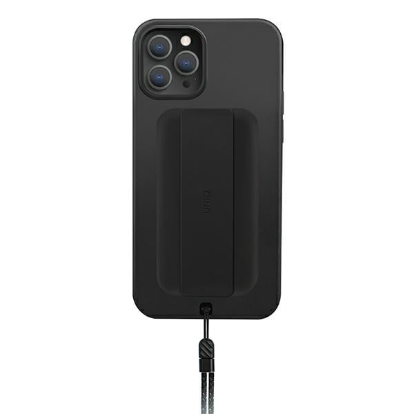 Uniq Heldro Back Cover Πλαστικό με Λουράκι Μαύρο (iPhone 12 Pro Max)
