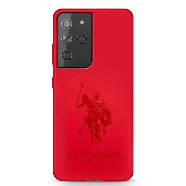 U.S. Polo Assn. Double Horse Back Cover Σιλικόνης Κόκκινο (Galaxy S21 Ultra 5G)