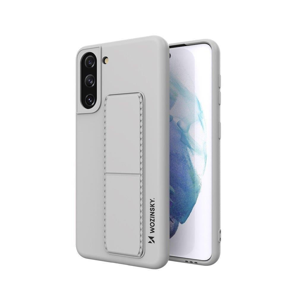 Wozinsky Kickstand Flexible Back Cover Σιλικόνης Γκρι (Galaxy S21+ 5G)