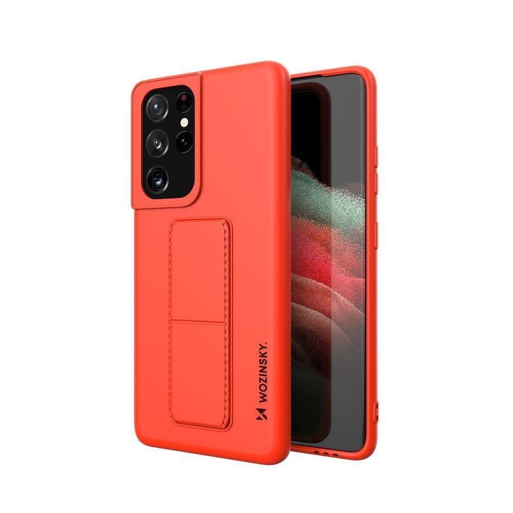 Wozinsky Kickstand Flexible Back Cover Σιλικόνης Κόκκινο (Galaxy S21 Ultra 5G)