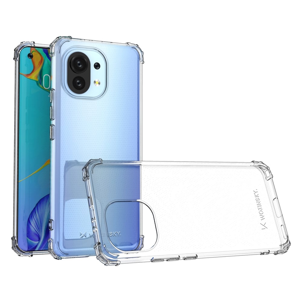 Wozinsky Anti Shock Durable Back Cover Σιλικόνης Σετ με Τζαμάκι Διάφανο (Xiaomi Mi 11)