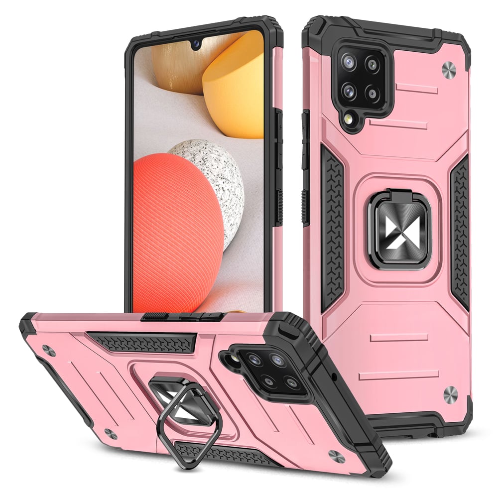 Wozinsky Ring Armor Kickstand Back Cover Πλαστικό Ροζ (Galaxy A42)