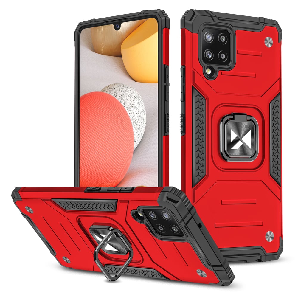 Wozinsky Ring Armor Kickstand Back Cover Πλαστικό Κόκκινο (Galaxy A42)