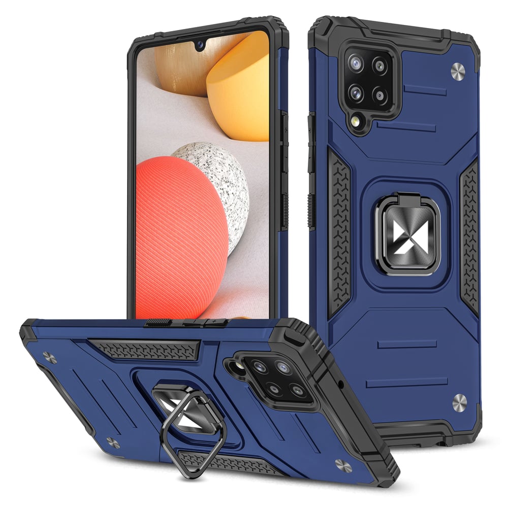 Wozinsky Ring Armor Kickstand Back Cover Πλαστικό Μπλε (Galaxy A42)