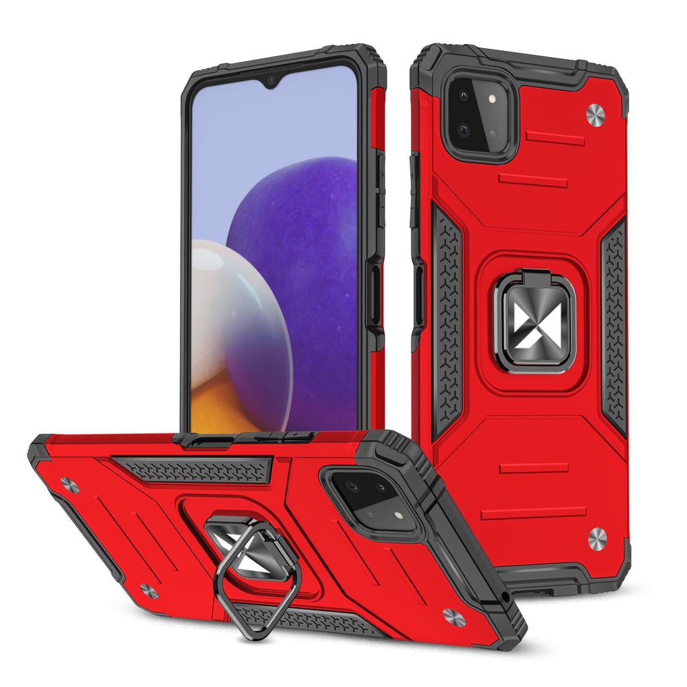 Wozinsky Ring Armor Back Cover Πλαστικό Κόκκινο (Galaxy A22 4G)